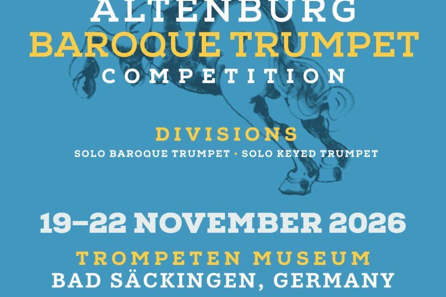 Plakat: Third International Altenburg Baroque Trumpet Competition, 19.–22. November 2026, Trompetenmuseum Bad Säckingen